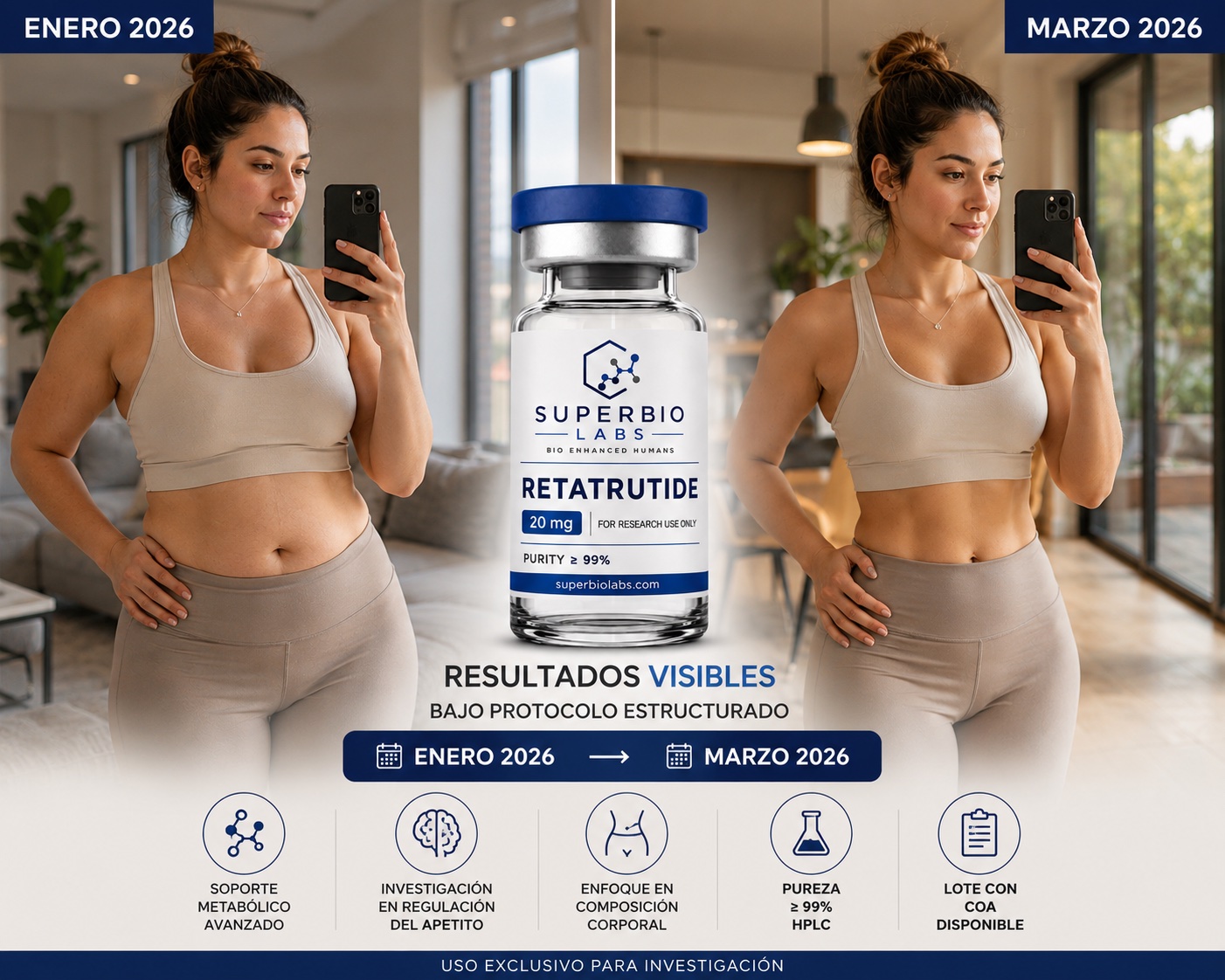 Estudio visual referencial — sujeto femenino · enero a marzo 2026